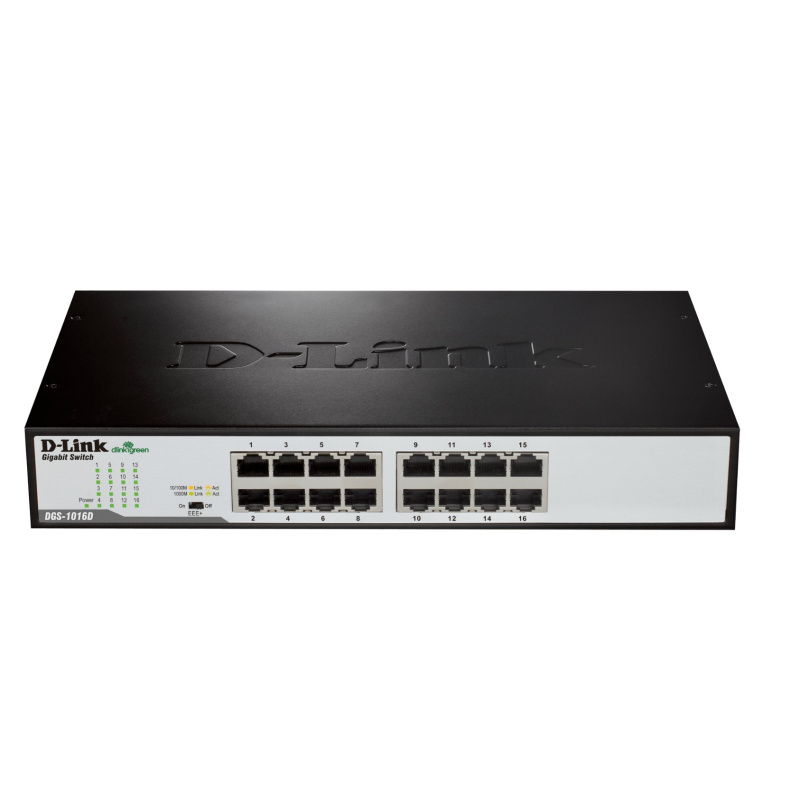 D-Link DGS-1016D/E switch di rete Non gestito Nero, Metallico - immagine 2